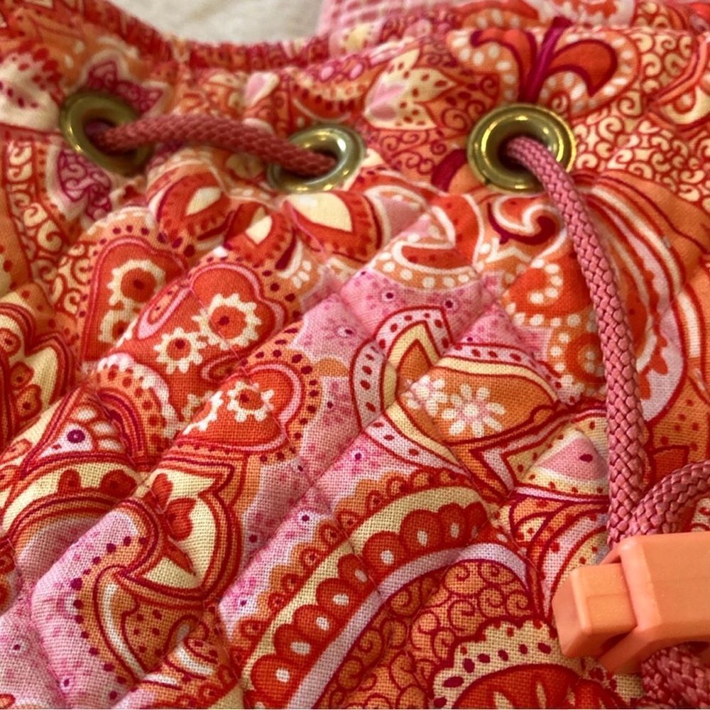 Vera Bradley Vintage Retired Quilted Backpack matching Mini Bag EUC - Picture 3 of 5